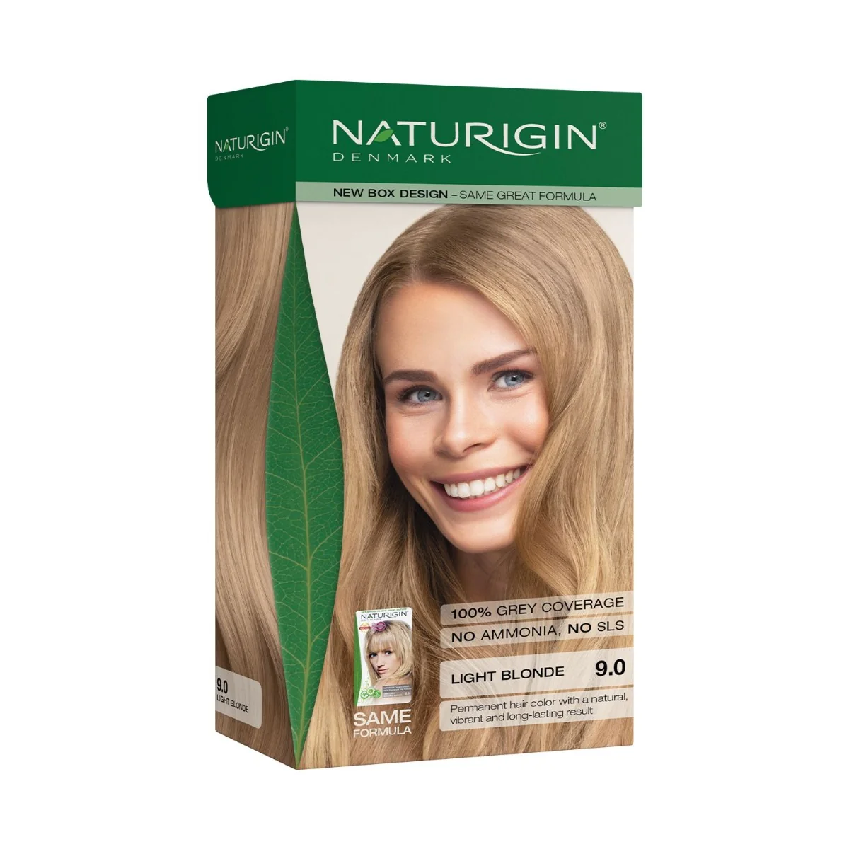 NATURIGIN Organic Based 100% Permanent Hair Colours Light Blonde 9.0 barva na vlasy 115 ml