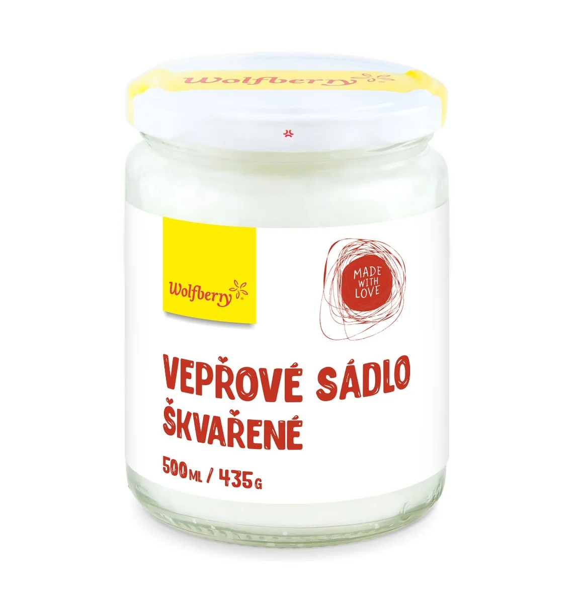 Wolfberry Vepřové sádlo škvařené 500 ml 435 g