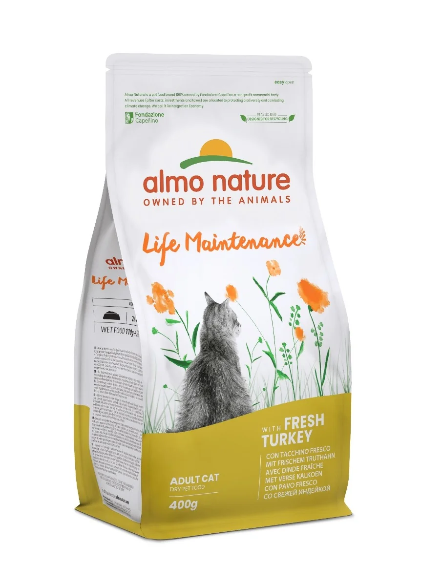 Almo Nature Life Maintenance s čerstvou krůtou krmivo pro kočky 400 g