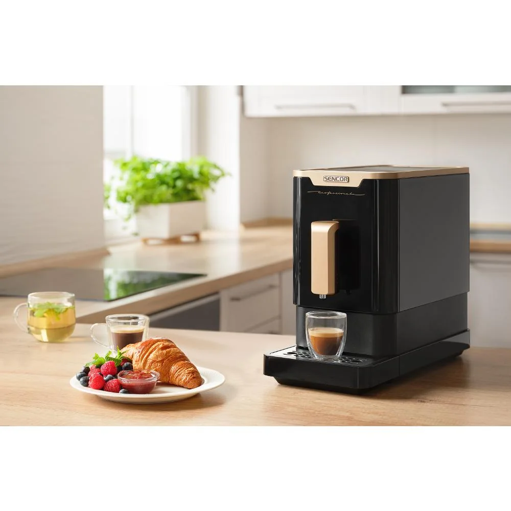 SENCOR SES 7220BK Espresso automatický kávovar černý/zlatý