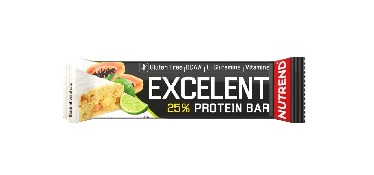 Nutrend Excelent Protein Bar limetka s papájou v jogurtové polevě 85 g