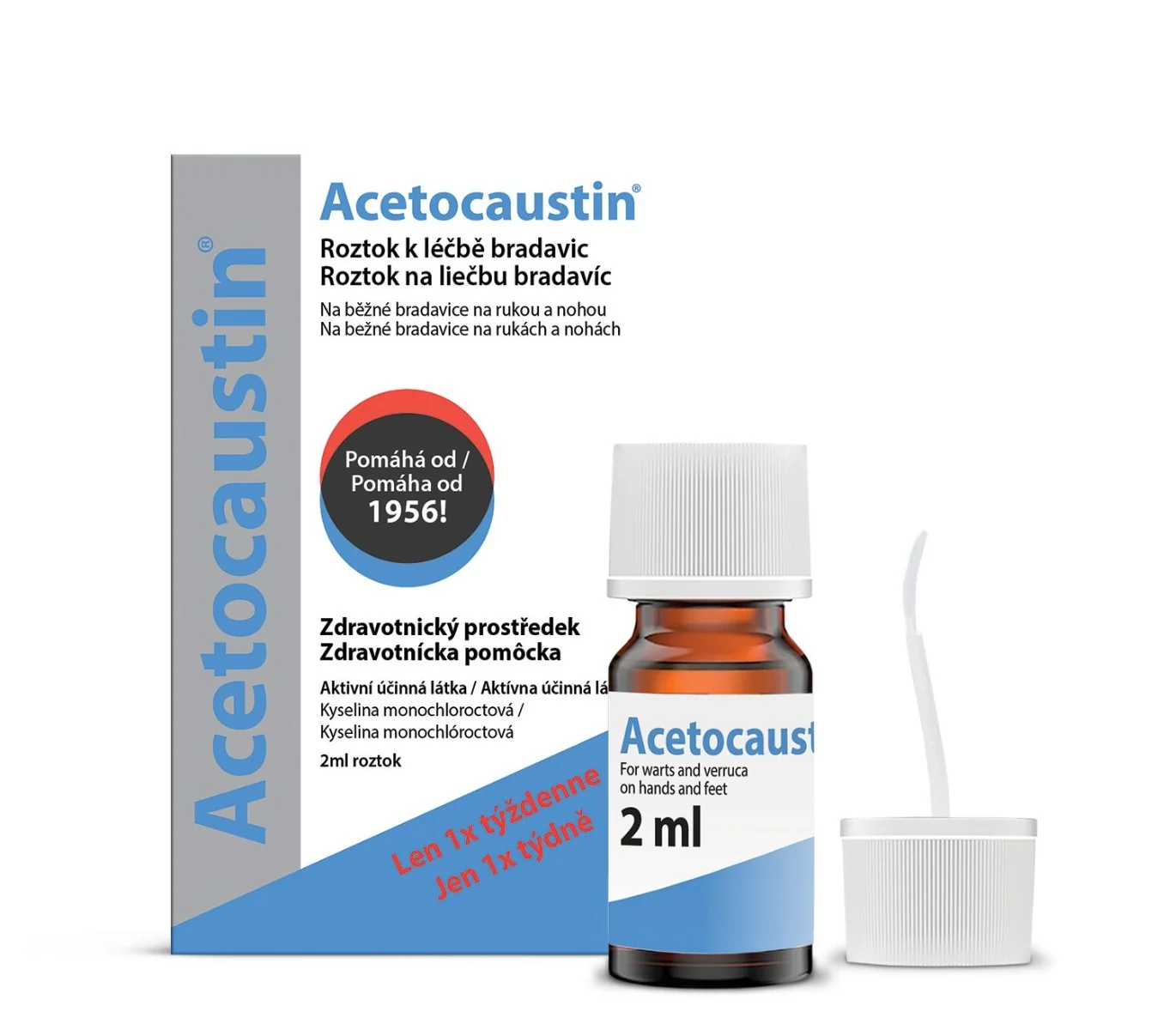 Acetocaustin Roztok k léčbě bradavic 2 ml