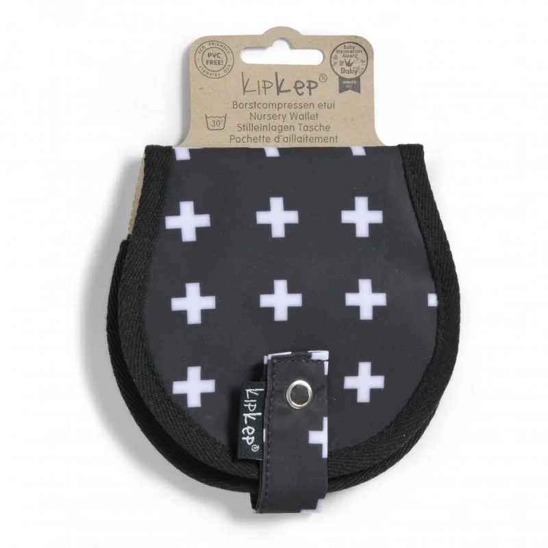 KipKep pouzdro na vložky do podprsenky NURSERY WALLET Crossy Black 