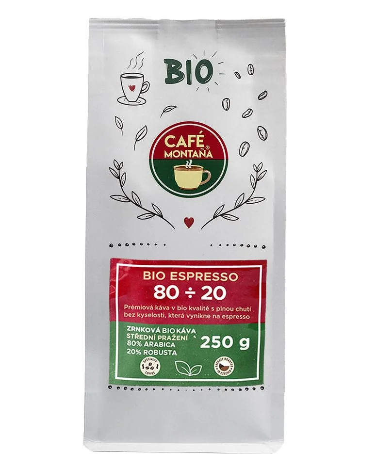 Café Montana Bio Espresso zrnková káva 250 g