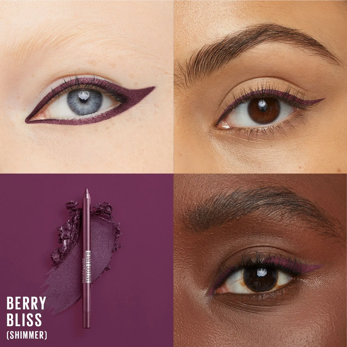 Maybelline Tattoo Liner Gel Pencil odstín 818 Berry Bliss gelová tužka na oči 1,3 g