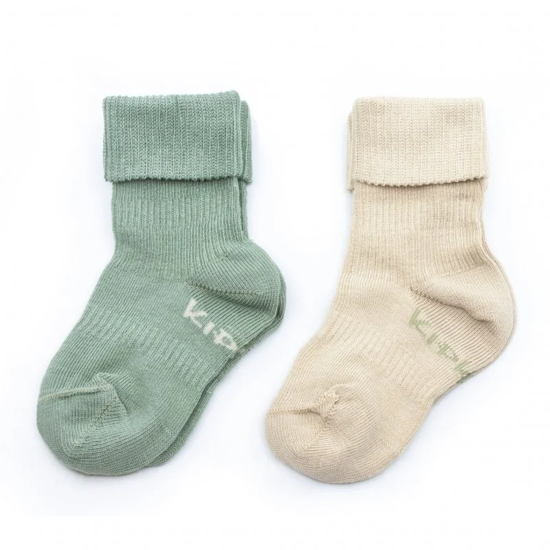 KipKep dětské ponožky Stay-on-Socks 12-18m 2páry Calming Green 