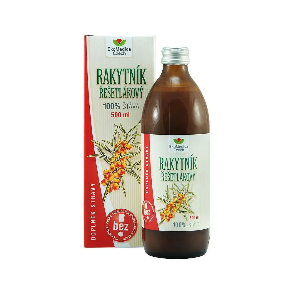 Ekomedica Rakytník řešetlákový 100% šťáva 500 ml