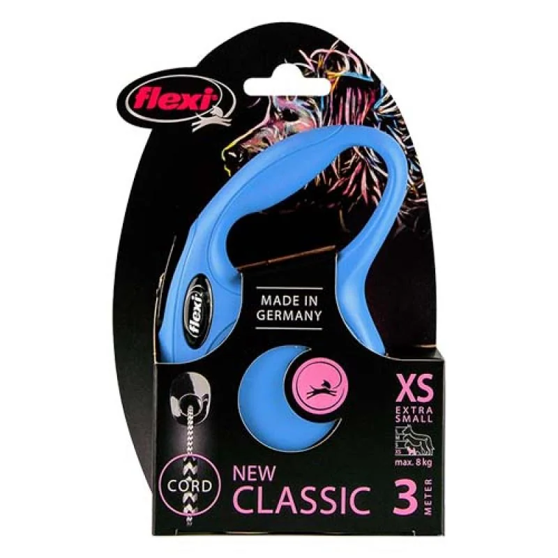 Flexi New Classic lanko XS 3m do 8kg modré 