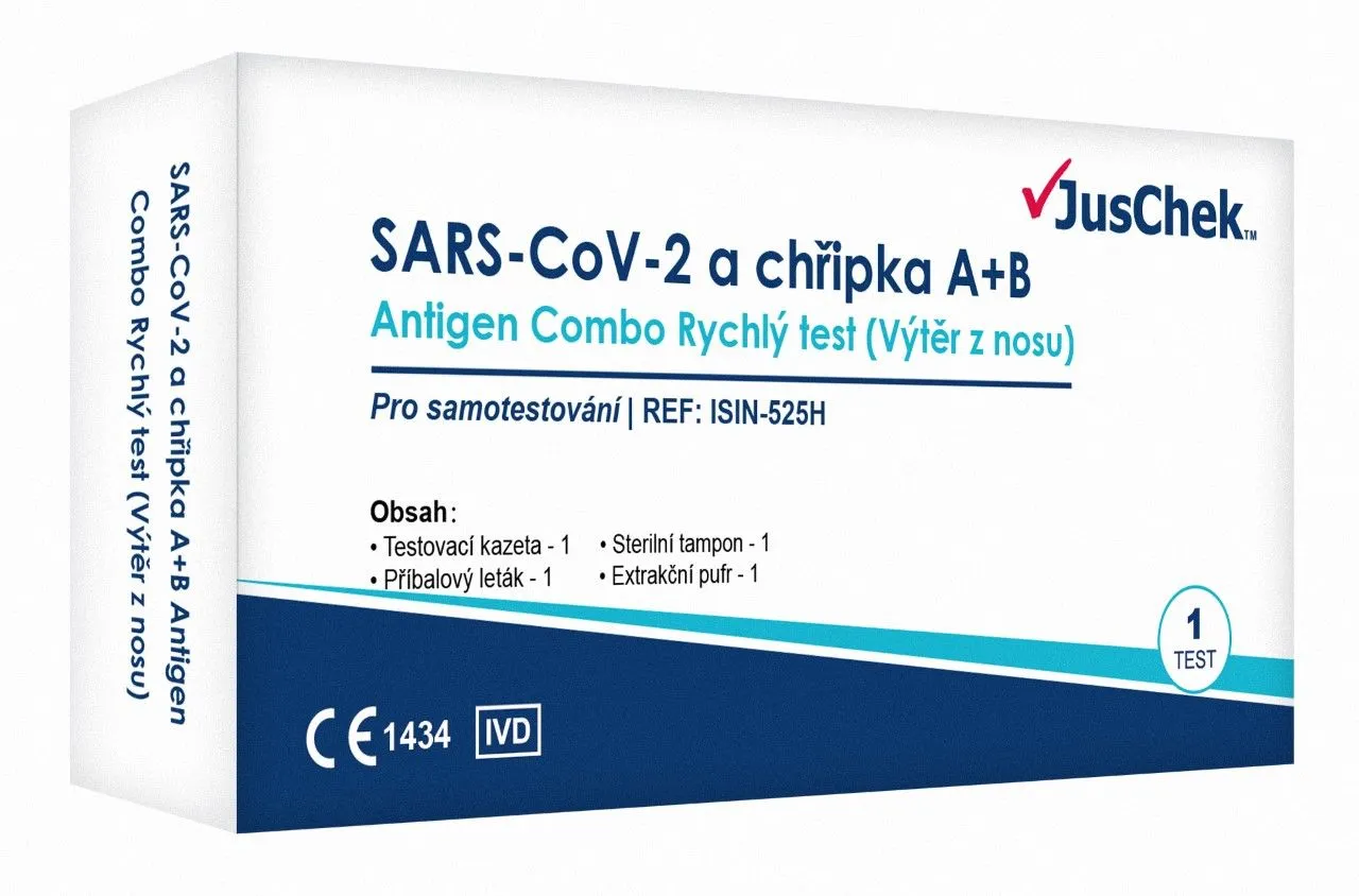 Alltest JusChek SARS-CoV-2 a chřipka A/B antigenní test 1 ks