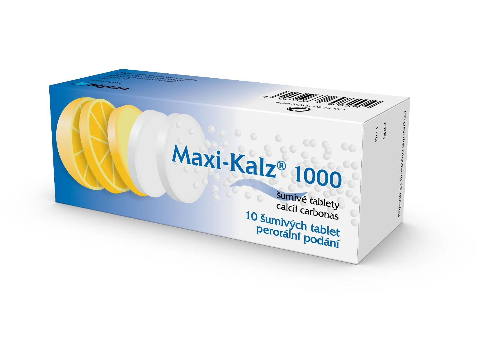 Maxi-Kalz 1000 mg 10 šumivých tablet