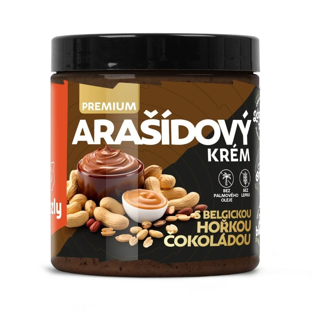 Grizly Arašídový krém s belgickou čokoládou premium 250 g