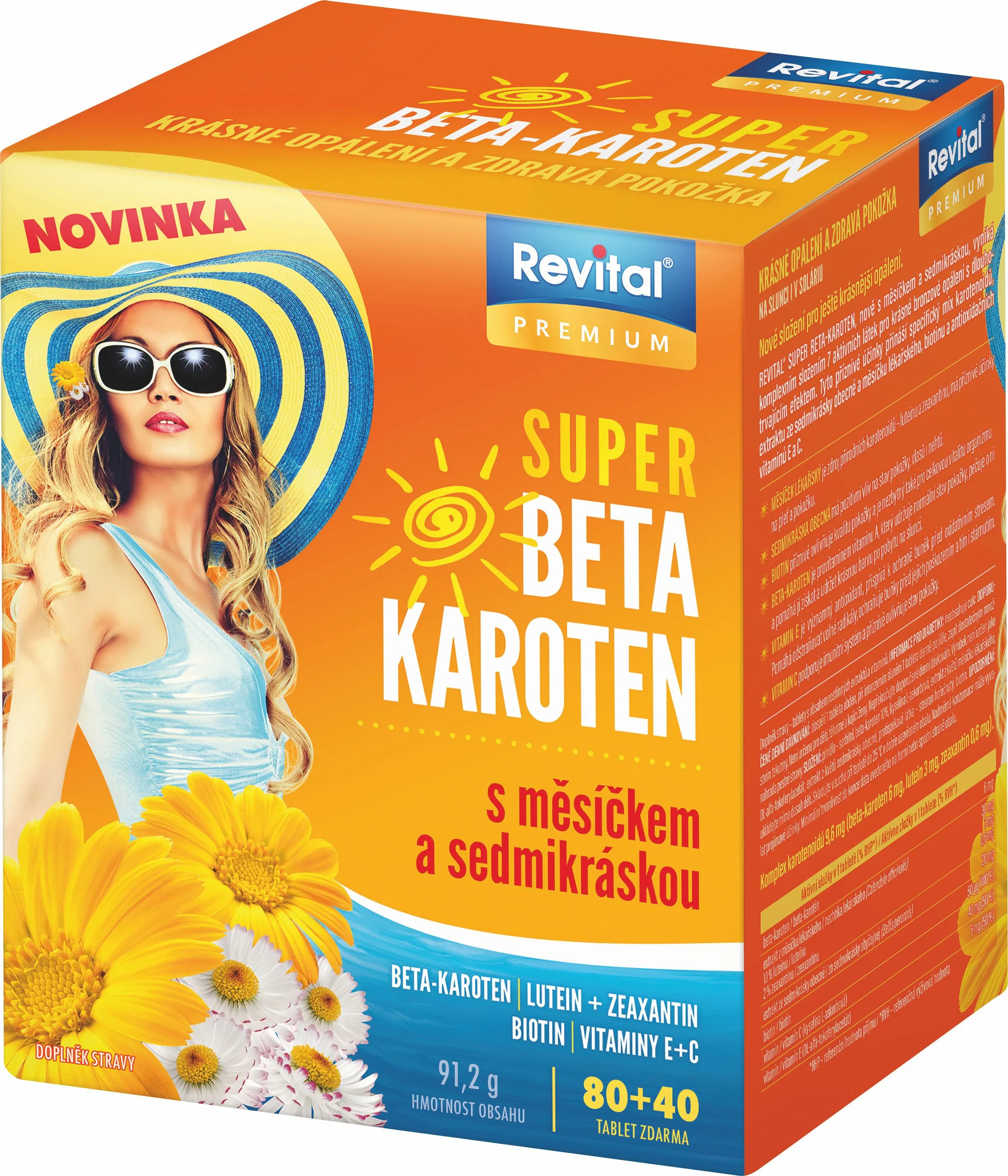 Vitar Super Betakaroten s měsíčkem a sedmikráskou 80+40 tablet