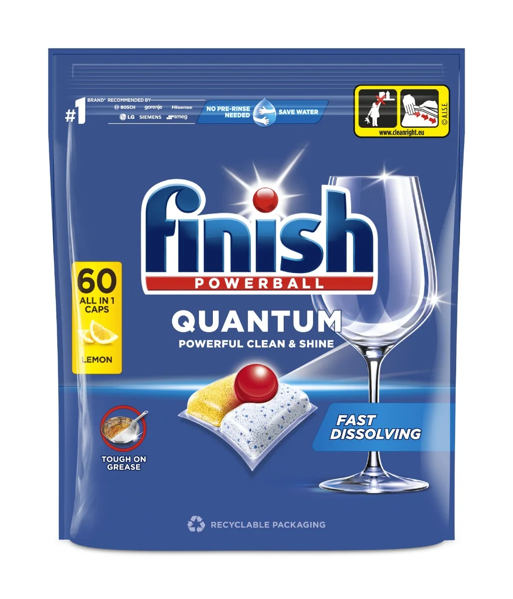 Finish Quantum All in 1 Lemon kapsle do myčky 60 ks