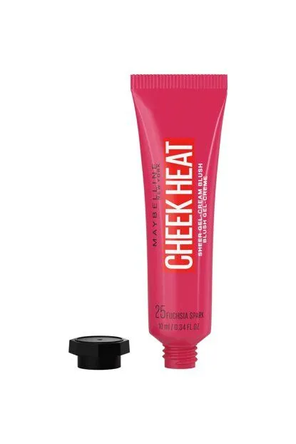 Maybelline Cheek Heat odstín 25 Fuchsia Spark gelově-krémová tvářenka 8 ml