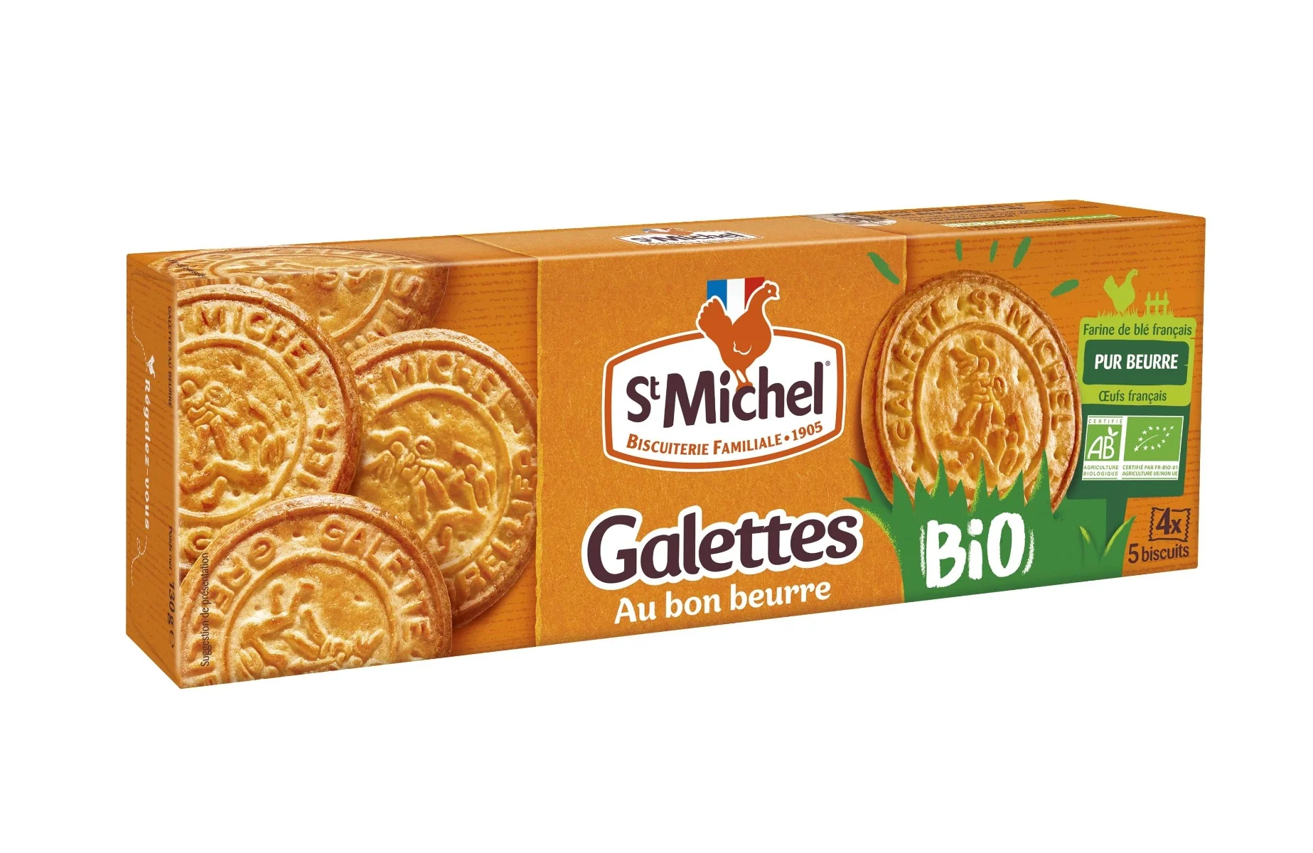 St.Michel BIO Galetky máslové 130 g