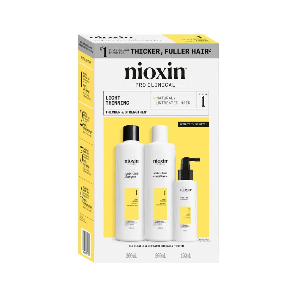 NIOXIN System 1 Scalp and Hair sada na vlasy se sklonem k vypadávání 3 ks