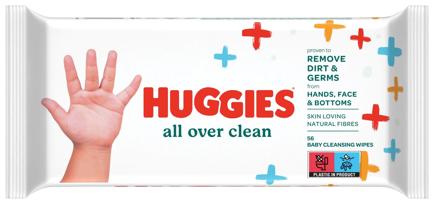 Huggies Single All Over Clean vlhčené ubrousky 56 ks