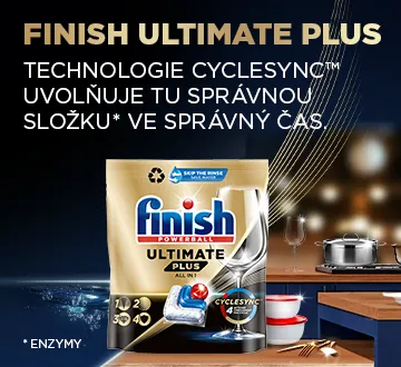 Finish Ultimate Plus All in 1, technologie CYCLESYNC™ uvolňuje tu správnou složku ve správný čas