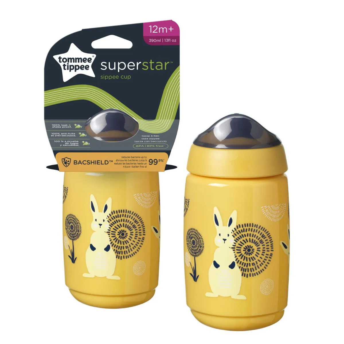 Tommee Tippee Superstar Sipper Netekoucí hrnek, Žlutý 12m+ 390 ml 1 ks