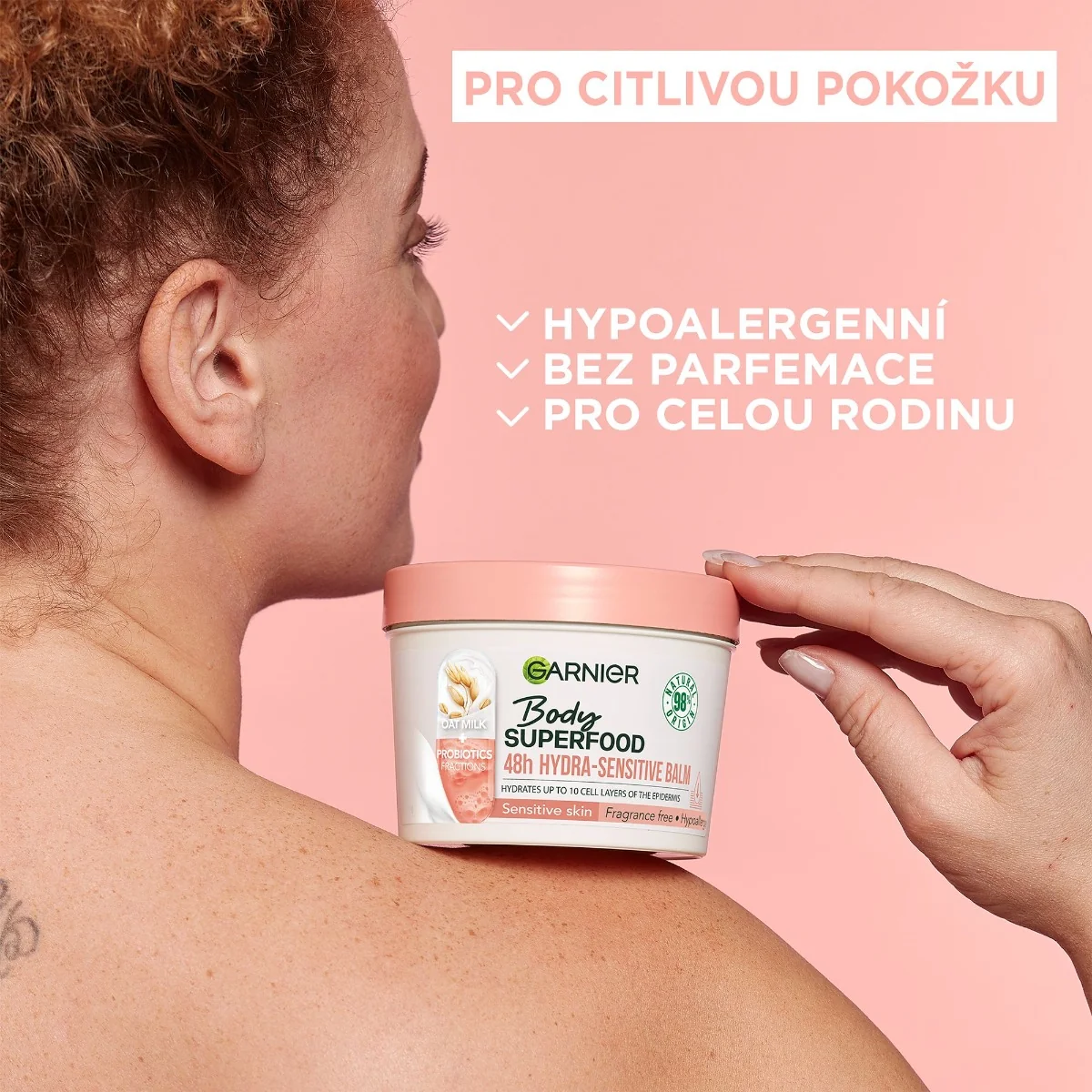 Garnier Body SuperFood Tělový balzám s ovesným mlékem 380 ml