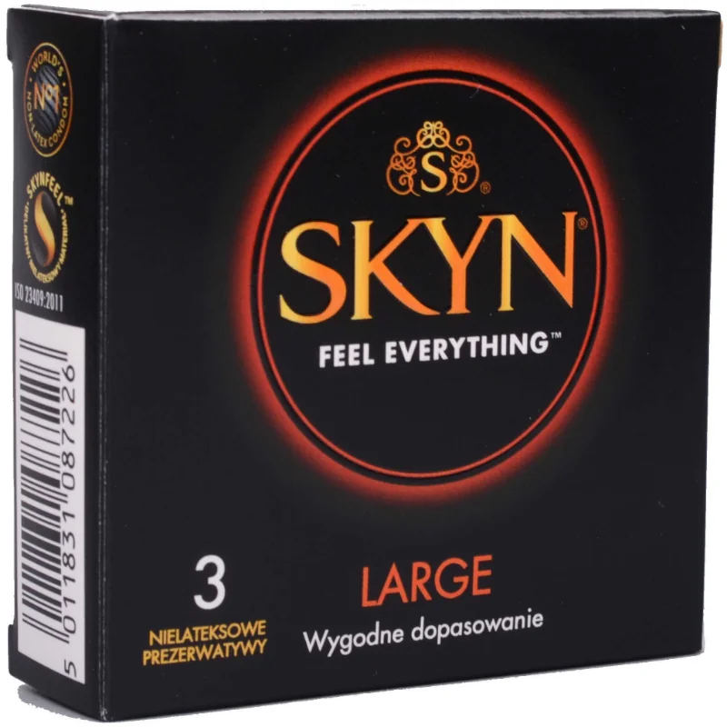 SKYN Large – XL bezlatexové kondomy (3 ks)