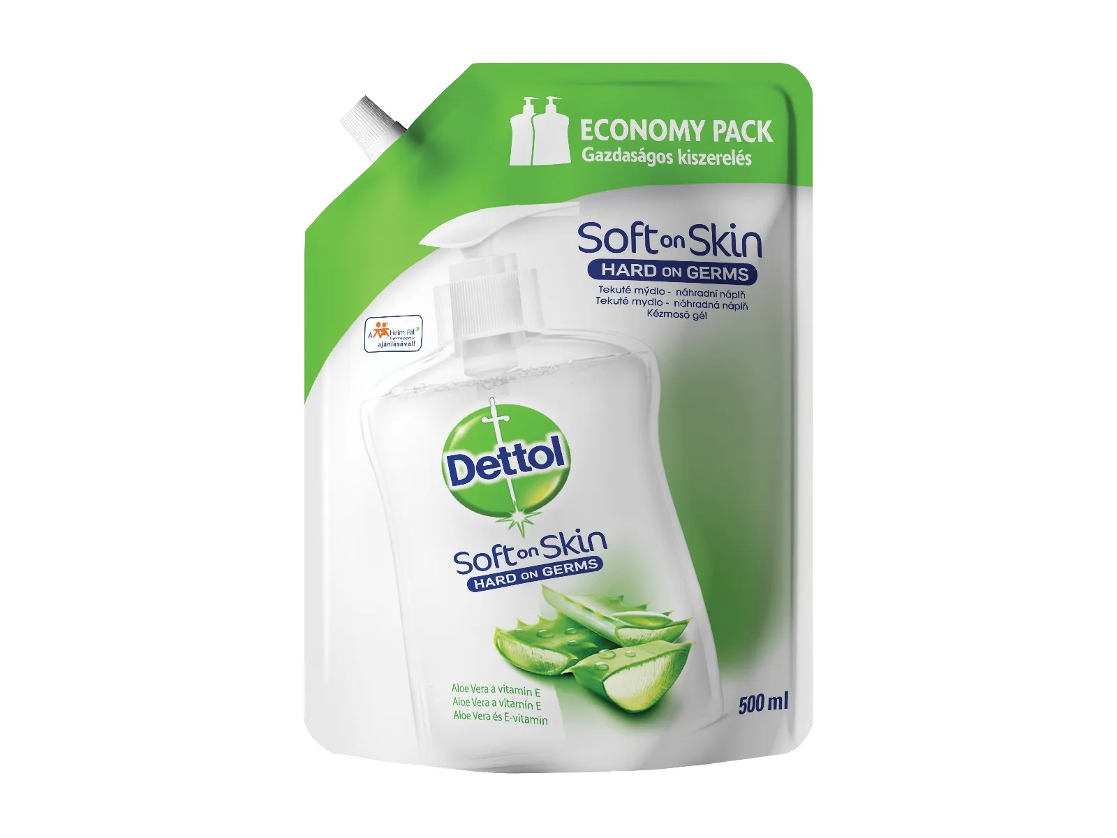 Dettol Tekuté mýdlo Aloe Vera a vitamín E náhradní náplň 500 ml