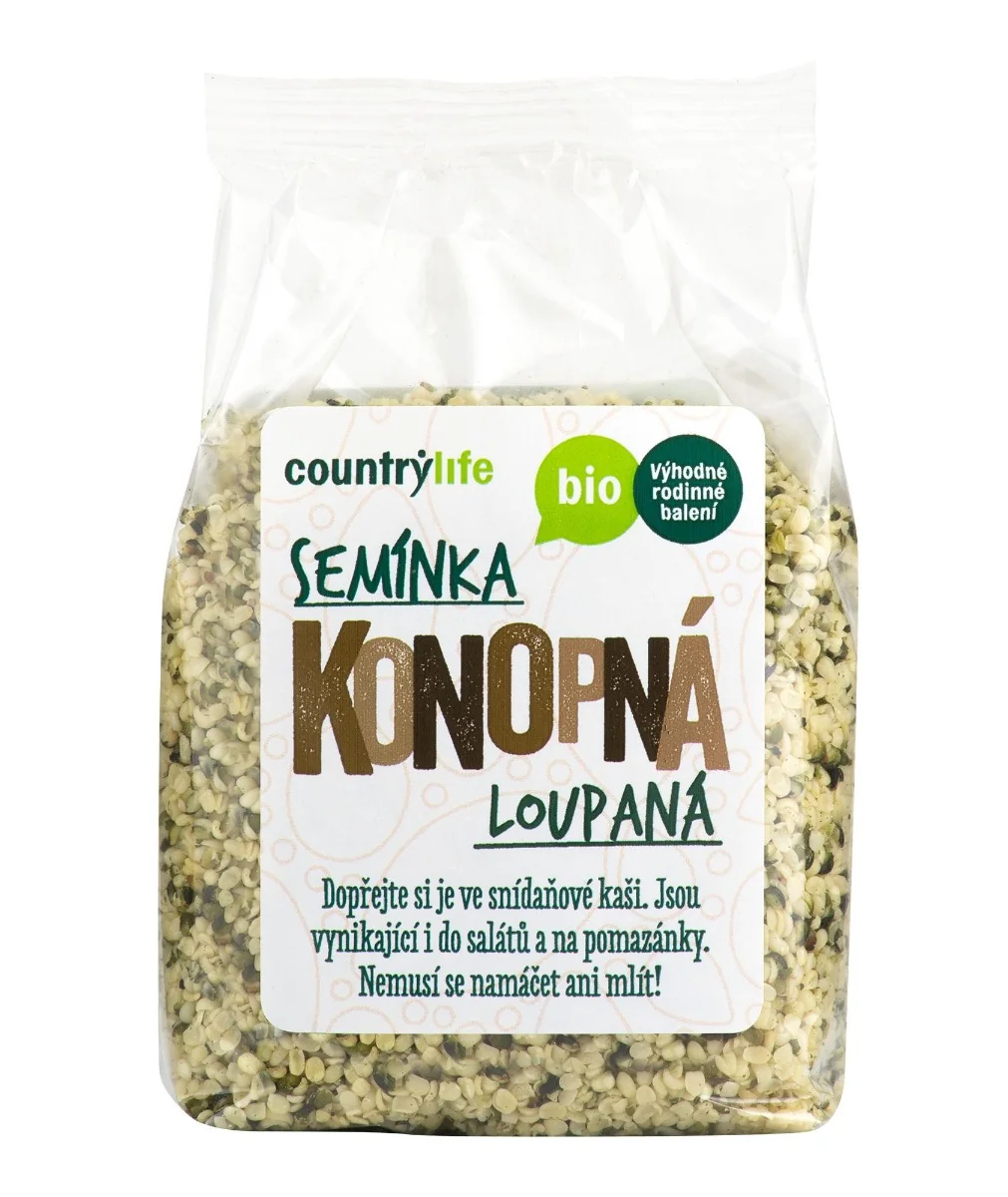 Country Life Konopná semínka loupaná BIO 250 g