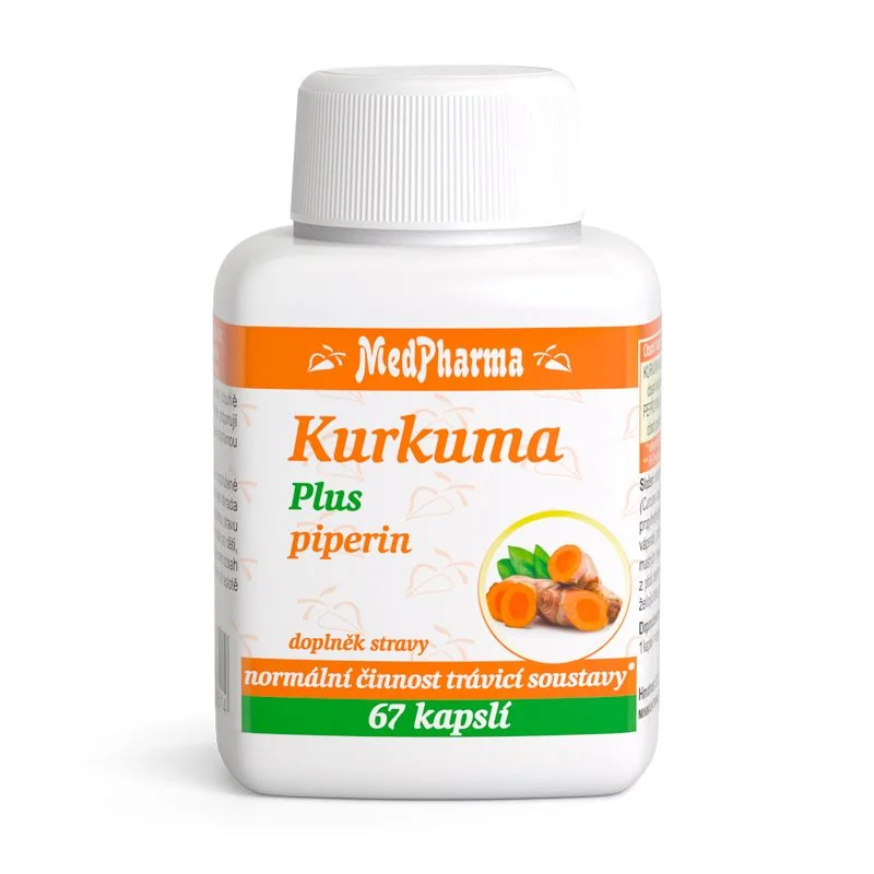 MedPharma Kurkuma Plus piperin 67 kapslí