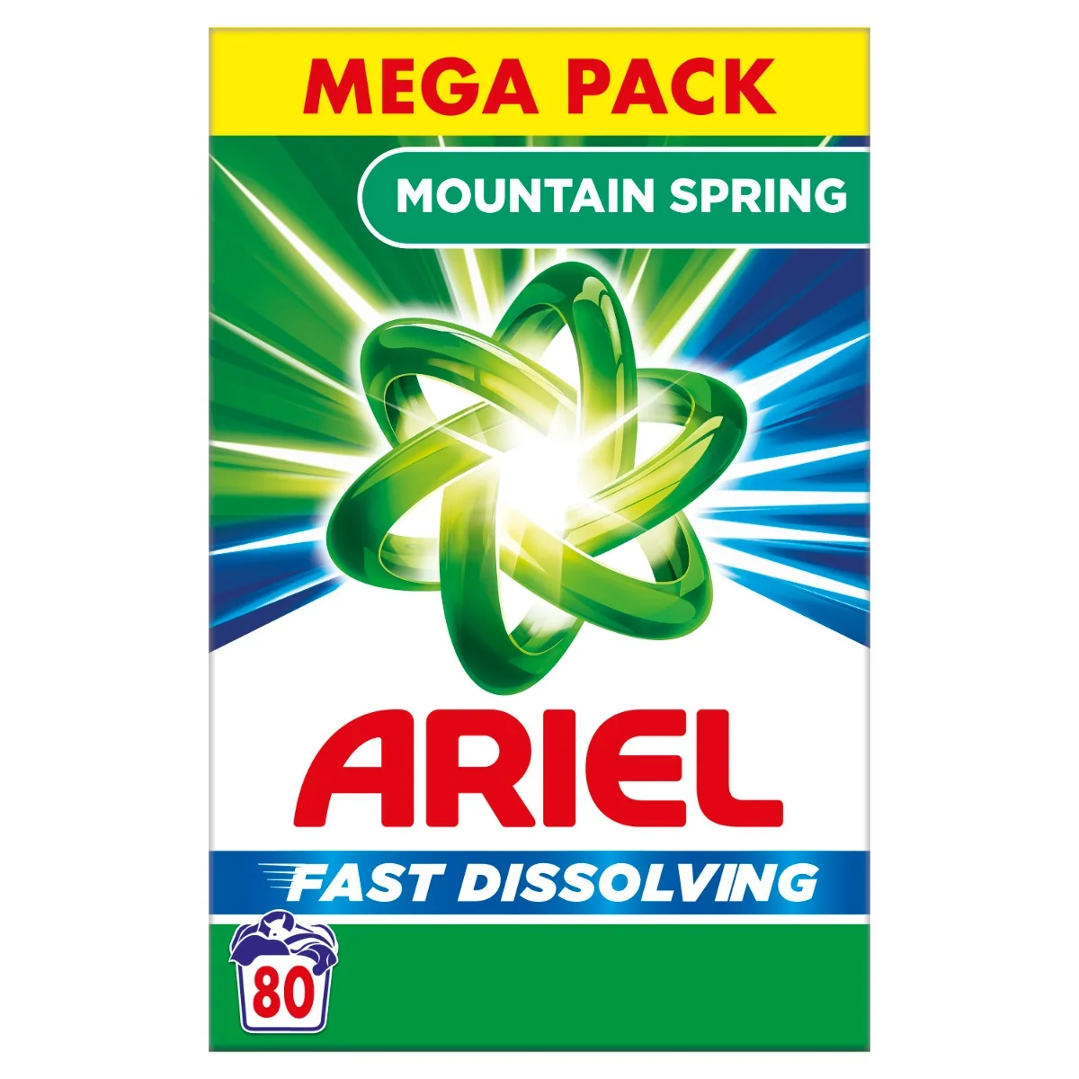 Ariel Mountain Spring Prášek na praní 4,4 kg 80 praní