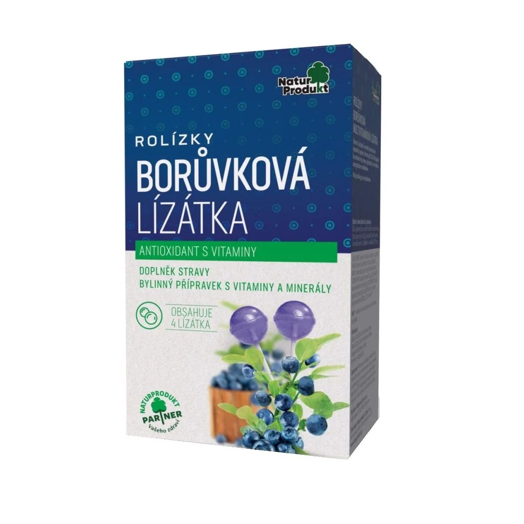 Naturprodukt Rolízky borůvková lízátka 4 ks