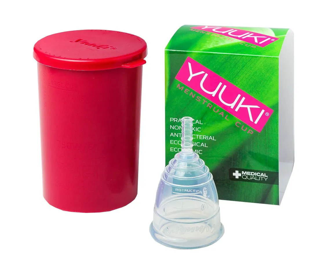 YUUKI Menstruační kalíšek Classic Small set 1 ks + dezinfekční krabička