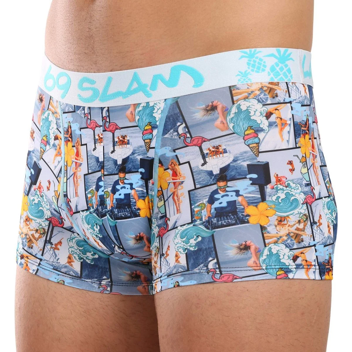 69SLAM Pánské boxerky Hip SUMMER YACHT (MSYSYH-PO) XL 