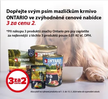Ontario pes mokré krmivo 3za2 (květen 2024)