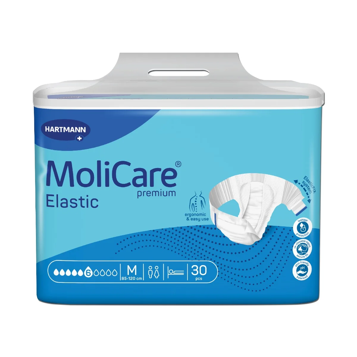 MoliCare Elastic 6 kapek vel. M inkontinenční kalhotky 30 ks