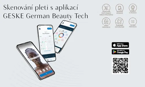 Skenování pleti s aplikací GESKE German Beauty Tech