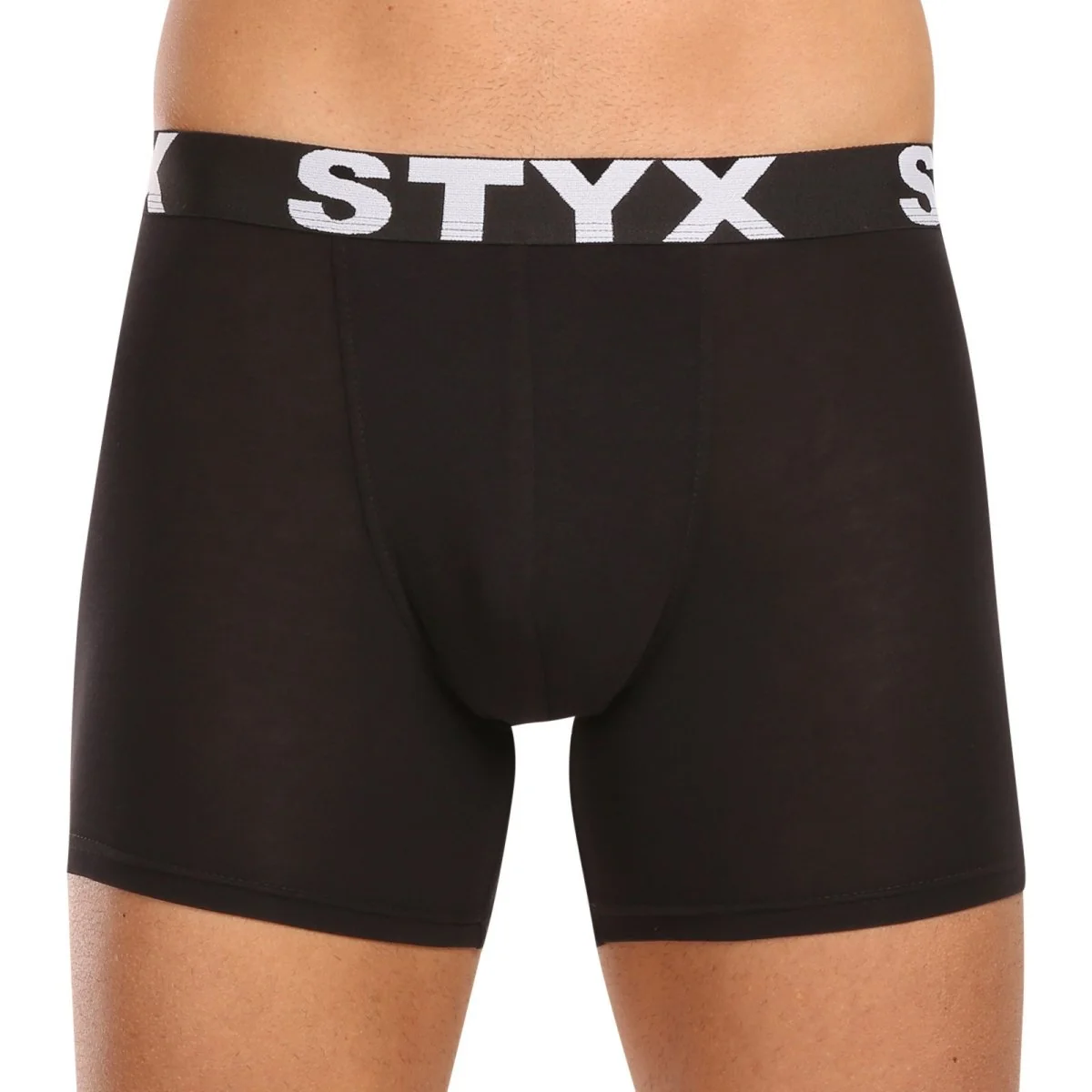 Styx 5PACK pánské boxerky long sportovní guma černé (5U9602) M 