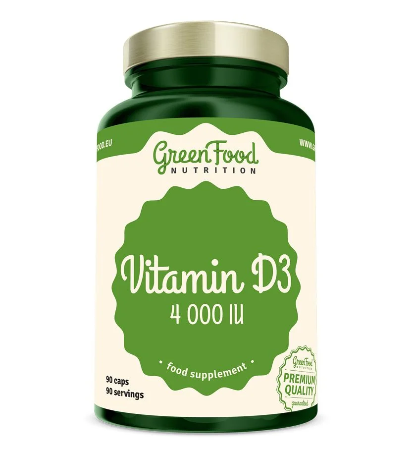 GreenFood Nutrition Vitamin D3 4000 IU 90 kapslí