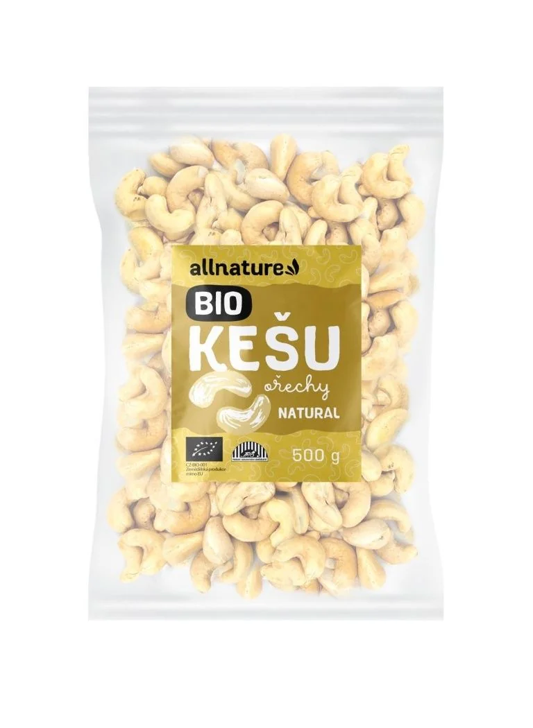 Allnature Kešu jádra BIO 500 g