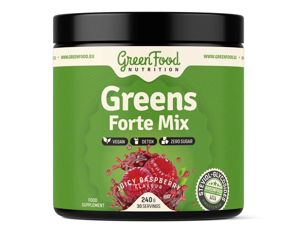 GreenFood Nutrition Greens Forte Mix juicy raspberry 240 g