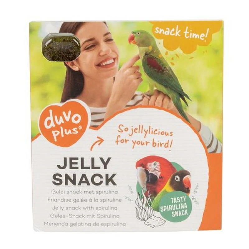 Duvo+ Jelly snack pro papoušky 5g x 12ks želé pochoutky se spirulinou 