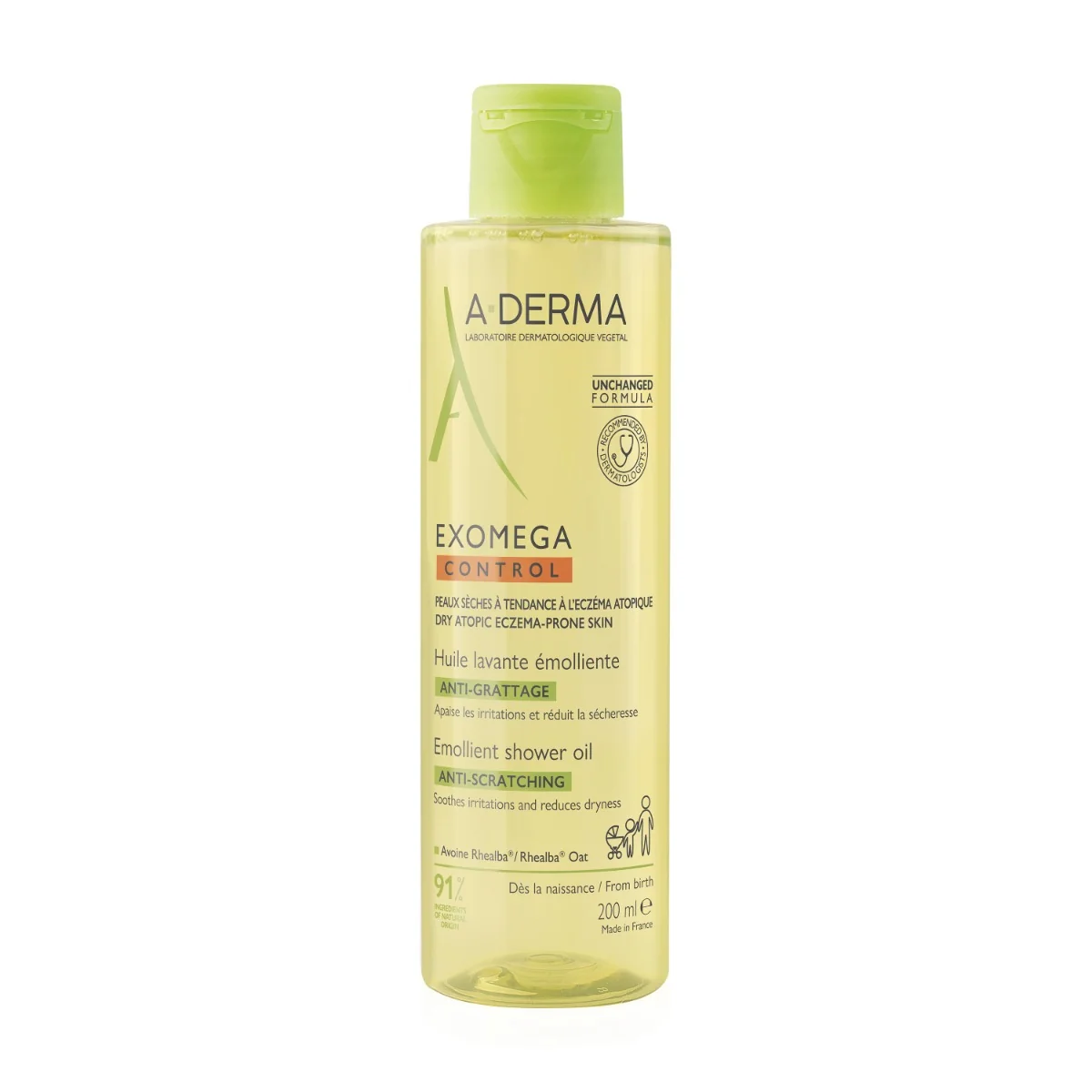 A-Derma Exomega Control Zvláčňující sprchový olej 200 ml