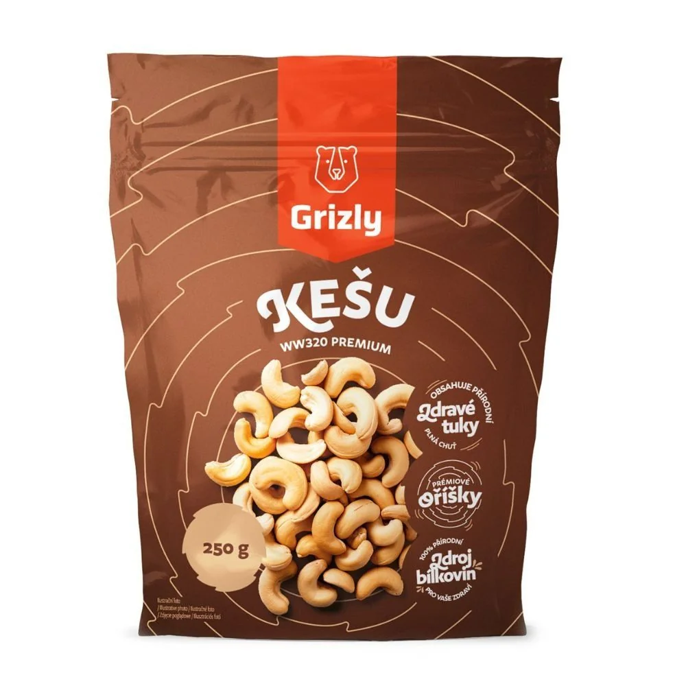 Grizly Kešu natural WW320 premium 250 g