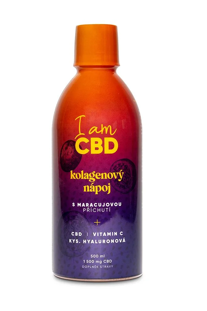 I am CBD Kolagenový nápoj s CBD, vitamínem C a kyselinou hyaluronovou 500 ml