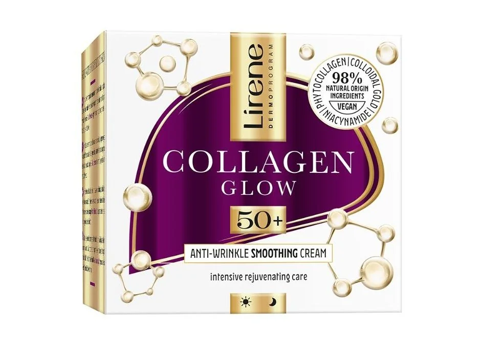 Lirene Collagen Glow Vyhlazující pleťový krém NIACINAMID 50+ 50 ml