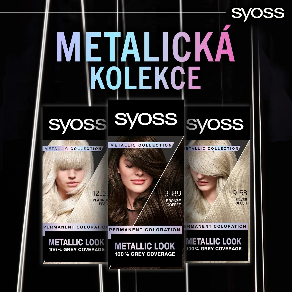 Syoss Metallic Collection Permanentní barva na vlasy 3-89 kávově bronzová 115 ml