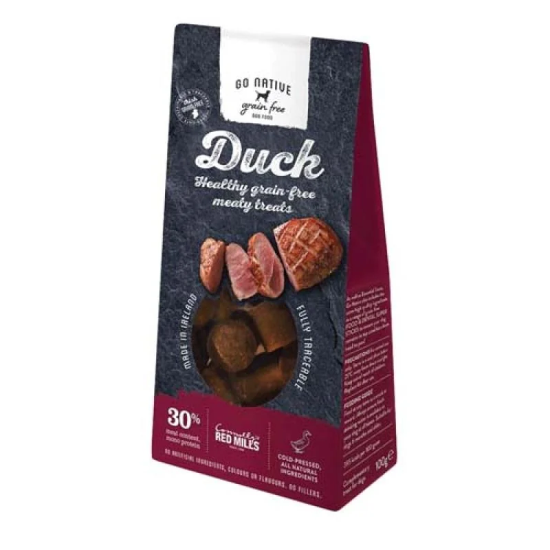 Go Native Essentials Duck 100g nízkokalorická pochoutka pro psy s 30% kachním masem