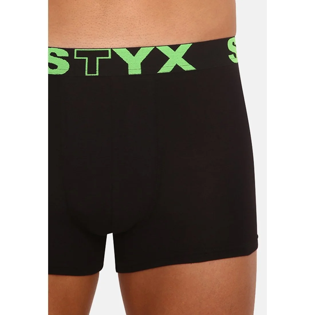 Styx Pánské boxerky sportovní guma černé (G962) S 