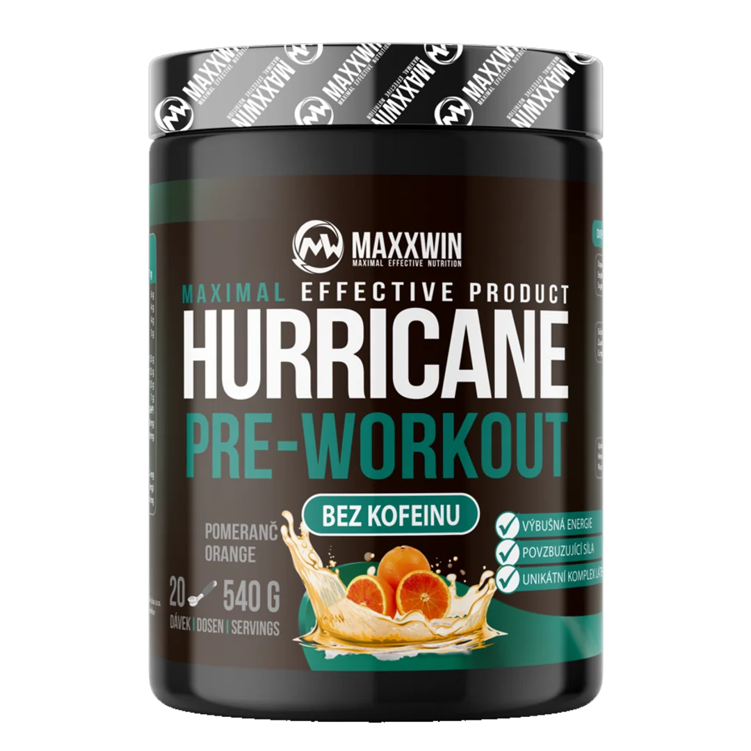 MAXXWIN Hurricane Pre-Workout No Caffeine 540g - višeň