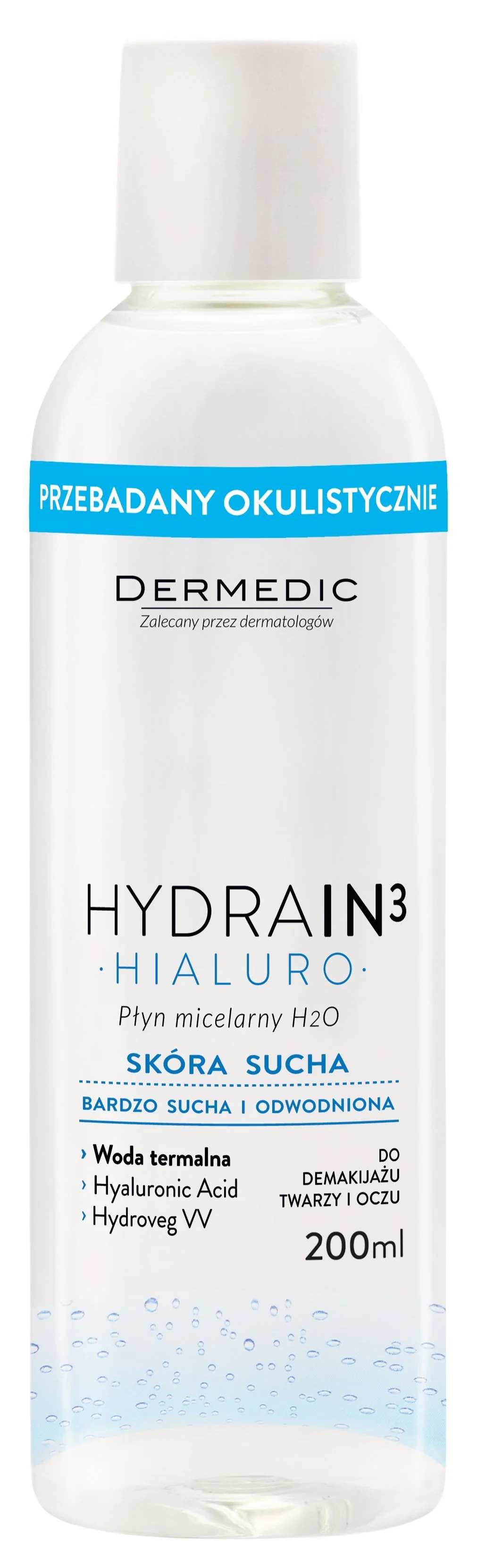 Dermedic Hydrain3 Hialuro micelární voda 200 ml