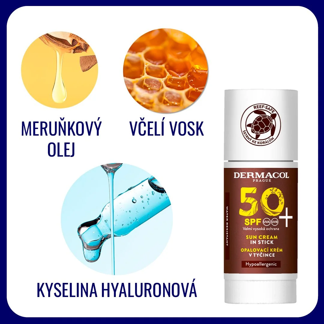 Dermacol SUN Opalovací krém v tyčince SPF50+ 24 g